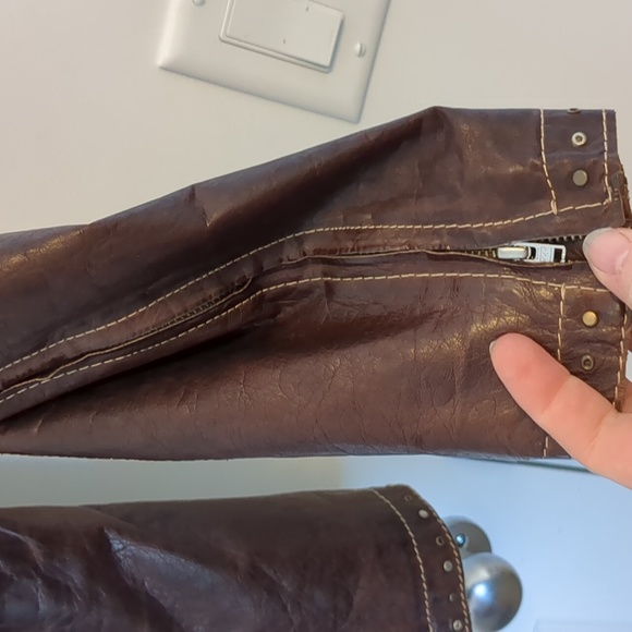 Scully Brown Leather and Studded Jacket - Picture 7 of 12